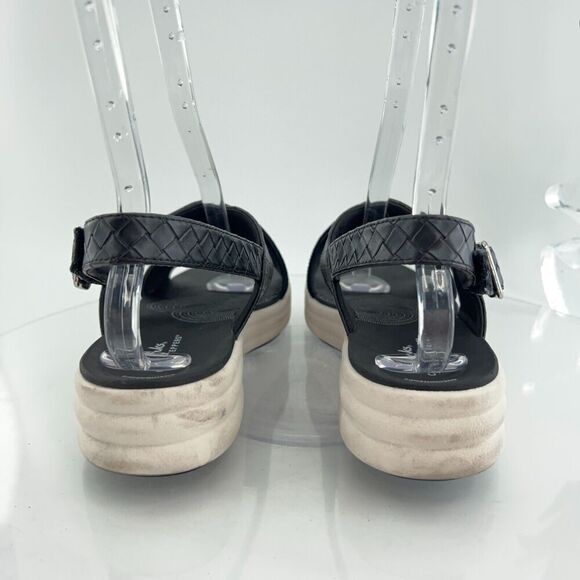 Clarks Womens Drift Sun Sandal Size 10 Black Woven Slingback Platform Wedge - Picture 7 of 16